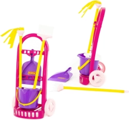 Laste koristuskäru Palau ämbriga, harjakesega ja mopiga