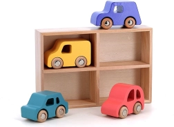 Vilacity City 4 puidust autokese komplekt