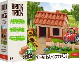Trefl Brick Trick eco chata – ehituskomplekt päris mini-tellistest (85 osa)