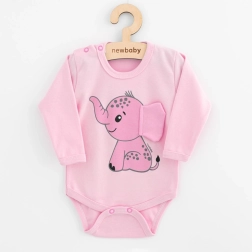 Imikute bodi pikkade varrukatega New Baby Happy Elephant roosa 86 (12–18 kuud)