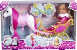 Lalka Evi Love printsess saanisõidul hobusega