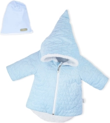 Soe beebijakk koos mütsi ja kapuutsiga Nicol Kids Winter sinine
