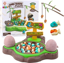 Heliga mäng lastele: dinosauruste püük magnetitega heliefektidega