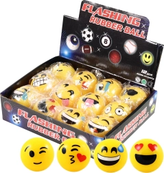 Valgustav kummist hüppav pall 5,2 cm