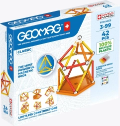 GEOMAG taaskasutatud magnetiline ehituskomplekt 42 osaga