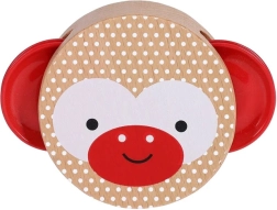 Wooden tambourine with monkey PETIT COLLAGE