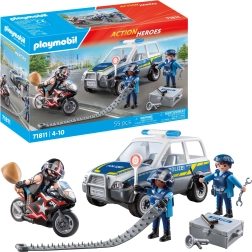 Playmobil City Heroes politseijahu – auto, mootorratas ja kujukesed
