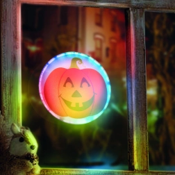 Halloweeni isekleepuv RGB LED-dekoratsioon kõrvitsa kujuga