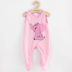 Imikute puuvillased sipupüksid New Baby Happy Elephant, roosad