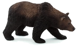 Realistic Grizzly Bear Figure