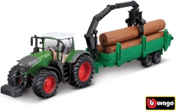 Bburago traktor Fendt 1050 Vario koos puude väljavedajaga 1:50