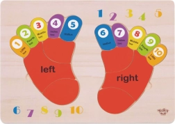 TOOKY TOY puidust hariv pusle – numbrite ja värvide õppimine