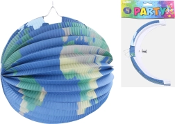 Maa gloobuse kujuline lampion 25 cm