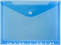 A4 Button-Closure Wallet with Euro-Hanger Opaline Blue (Pack of 5)