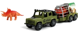 Screw-together car with trailer and dinosaur 34 cm
