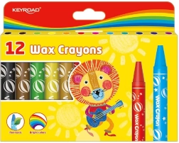 Keyroad Wax Crayons 12 colors, diameter 14 mm