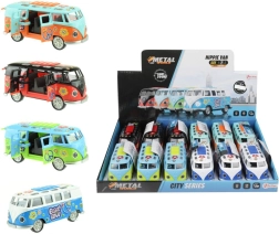 Retro friction bus with light and sound 12 cm