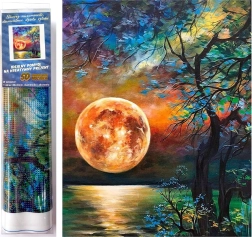 Teemantmaal – värviline vaher järve kohal 30 × 40 cm
