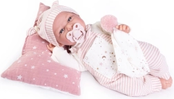 Antonio Juan Clara – realistlik rääkiv beebinukk, pehme kangast keha, 34 cm