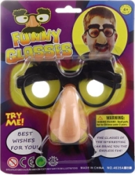 Carnival glasses with nose and mustache