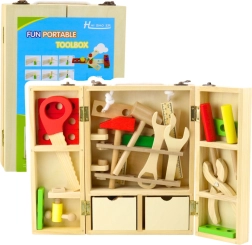 Wooden Little Handyman Set in a Case, 35 Pieces