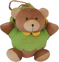 Laste plüüsist mängukaru mängumehhanismiga BABY MIX – roheline
