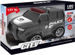 Friction-Powered Police Car with Effects, Black 22.5 cm