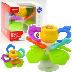 Beebide sensoorne mänguasi Lill pöörleva osaga ja iminapaga