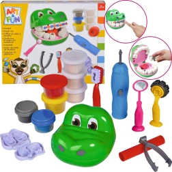 Loominguline komplekt Väike hambaarst Krokodill modelleerimismassi ja tarvikutega SIMBA ART&FUN