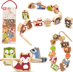 Puidust läbipõimitav metsaelukate komplekt, 13 tk – Classic World