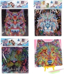 Teemantmaal Loomad kartongil 20×20 cm
