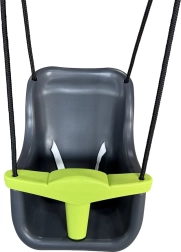 Plastist lastekiik turvavööga, antratsiit