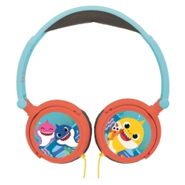 Foldable kids' wired headphones BABY SHARK with volume limiter
