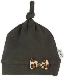 Girls’ knot beanie Nicol Mia, dark brown