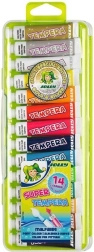 Tempera Jolly - 12 värvi + hõbe ja kuld