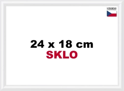Plastikust pildiraam 24 × 18 cm – valge