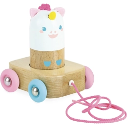 Pull-along Unicorn Lily Wooden Toy VILAC
