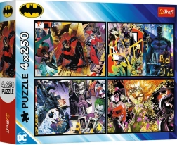 Puzzle 4 × 250 pieces BATMAN