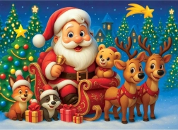 Puidust pusle Santa Claus 40 tükki WOODEN CITY