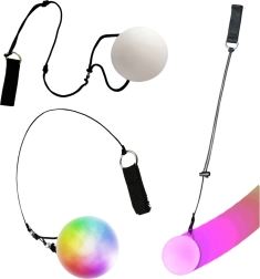 Valgustusega žongleerimispall LED-kiuga, mitmevärviline