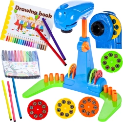 Drawing projector with adjustable height and focus