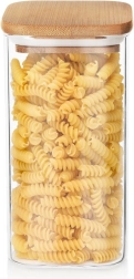 Klaaspurukarp kuivainetele bambuskaanega ja silikontihendiga 1,5 l