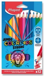 Värvipliiatsid MAPED Color'Peps Strong Jumbo 12 tk