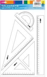 Set of rulers 4 pcs transparent