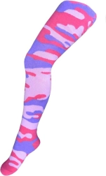 Cotton tights New Baby camouflage pink‑purple 128 (7–8 years)