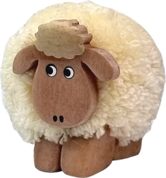 2Kids Toys wooden sheep figure with pompom