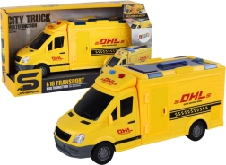 Children’s Yellow Delivery Van with Friction Drive