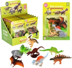Dinosaur set – rubber figures for children from 3 years, mix of models and colors