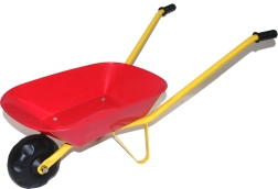 Laste käru plastkasti(b)aga – punane