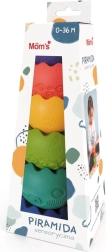 Pastelne sensoorne püramiid beebidele